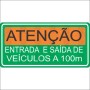 ATENÇÃO/ Entrada e saída de carretas a 100m 